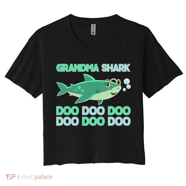 Grandma Shark Doo Doo Doo Crop Top