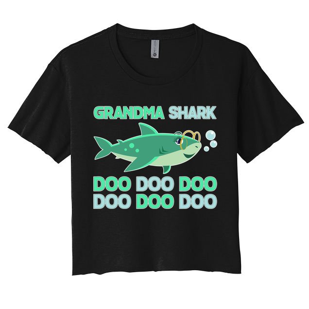 Grandma Shark Doo Doo Doo Crop Top