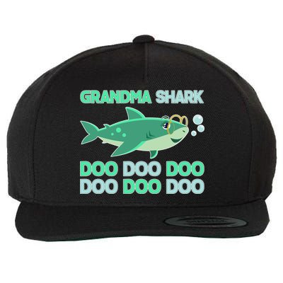 Grandma Shark Doo Doo Doo Wool Snapback Cap