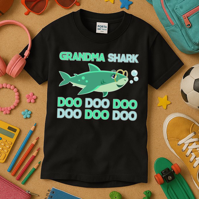 Grandma Shark Doo Doo Doo Kids T-Shirt