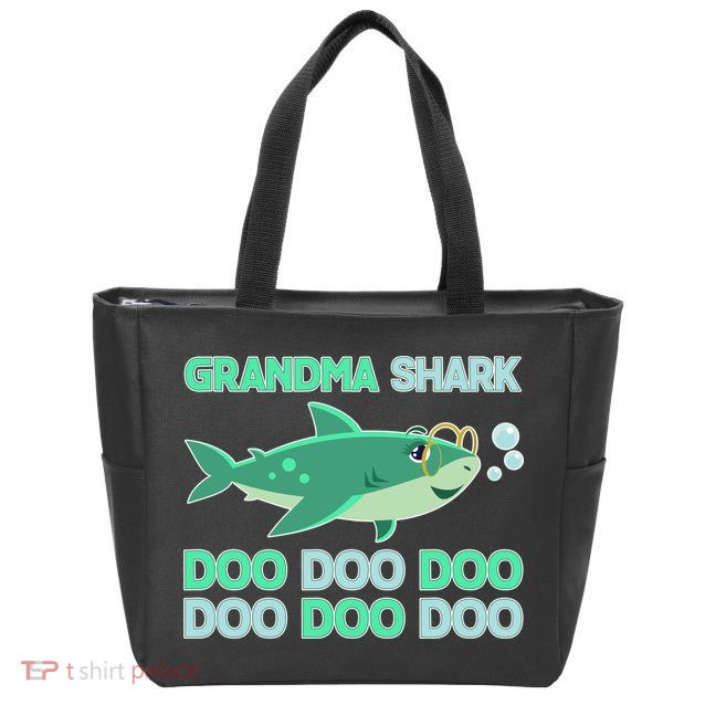 Grandma Shark Doo Doo Doo Zip Tote Bag