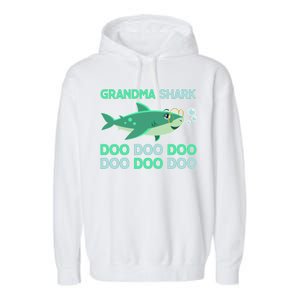 Grandma Shark Doo Doo Doo Garment-Dyed Fleece Hoodie