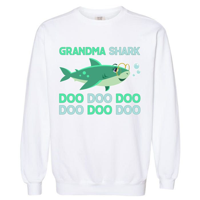 Grandma Shark Doo Doo Doo Garment-Dyed Sweatshirt