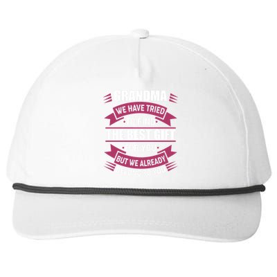 Grandma The Best Gift For You Snapback Five-Panel Rope Hat