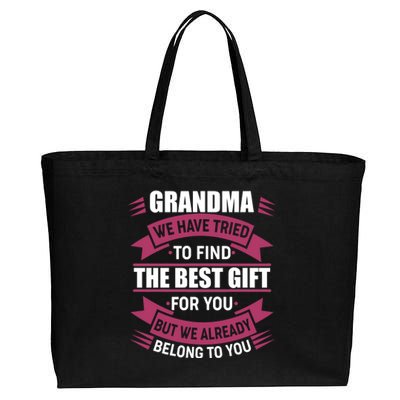 Grandma The Best Gift For You Cotton Canvas Jumbo Tote