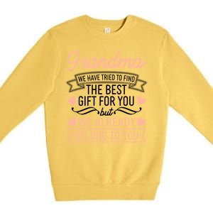 Grandma We Have Tried To Find The Best Gift For You Premium Crewneck Sweatshirt