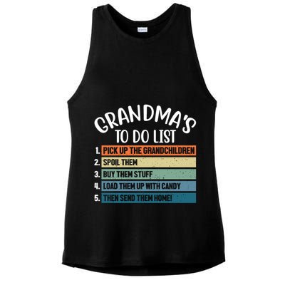 Grandma's To Do List Funny Cute Ladies PosiCharge Tri-Blend Wicking Tank