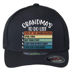 Grandma's To Do List Funny Cute Flexfit Unipanel Trucker Cap