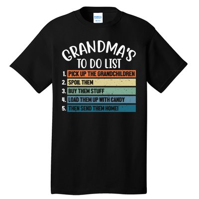 Grandma's To Do List Funny Cute Tall T-Shirt