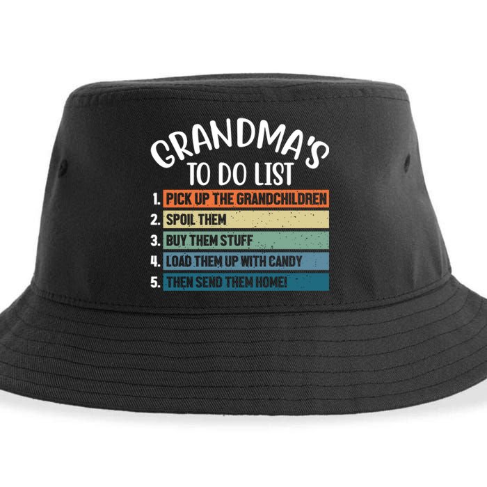 Grandma's To Do List Funny Cute Sustainable Bucket Hat