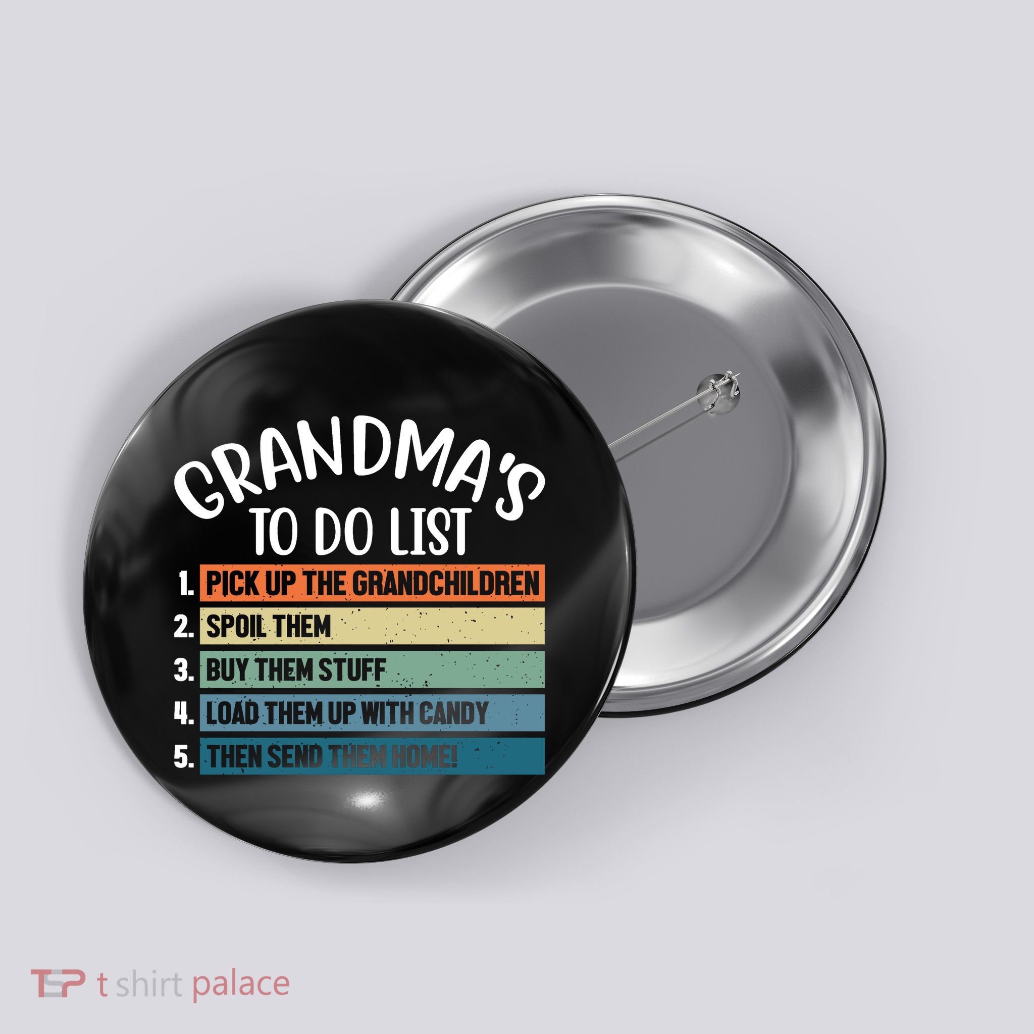 Grandma's To Do List Funny Cute Button