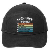 Grandma's To Do List Funny Cute 7-Panel Snapback Hat