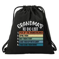 Grandma's To Do List Funny Cute Drawstring Bag
