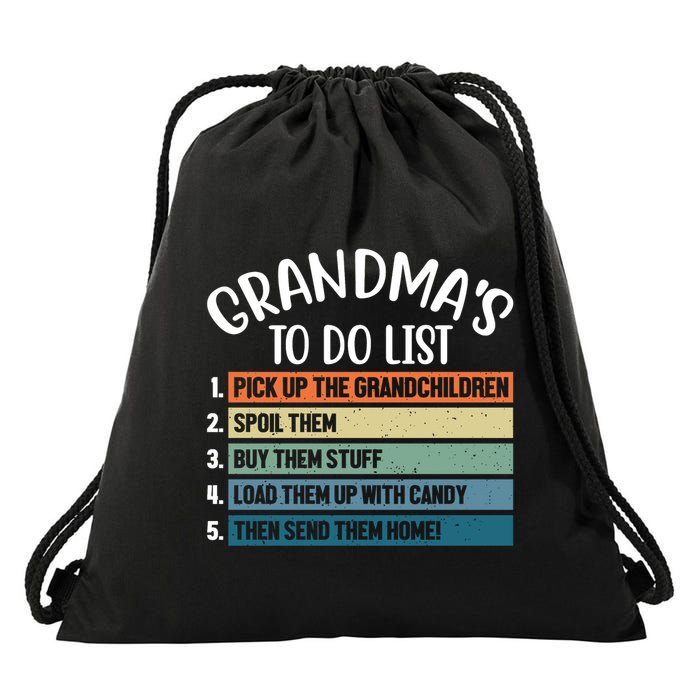 Grandma's To Do List Funny Cute Drawstring Bag