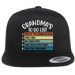 Grandma's To Do List Funny Cute Flat Bill Trucker Hat