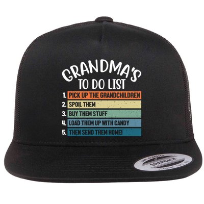 Grandma's To Do List Funny Cute Flatbill Hat