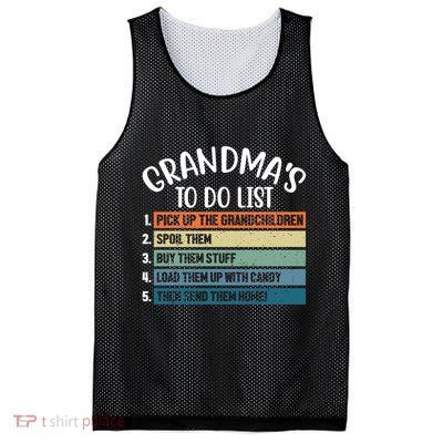 Grandma's To Do List Funny Cute Mesh Reversible Basketball Jersey Tank