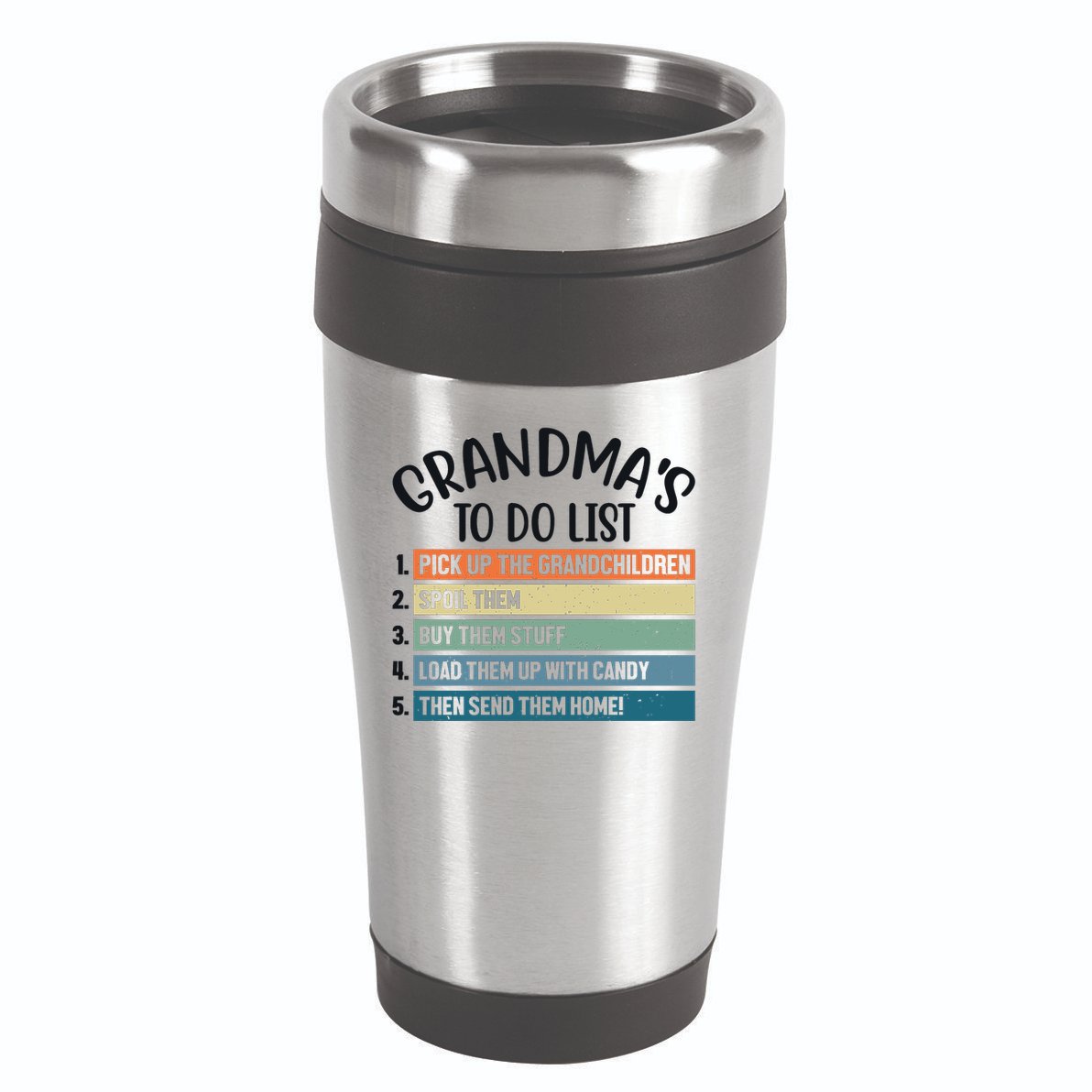 Grandma's To Do List Funny Cute 16oz Travel Tumbler