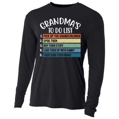 Grandma's To Do List Funny Cute Cooling Performance Long Sleeve Crew