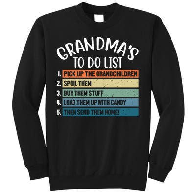 Grandma's To Do List Funny Cute Tall Sweatshirt