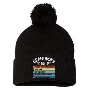 Grandma's To Do List Funny Cute Pom Pom 12in Knit Beanie