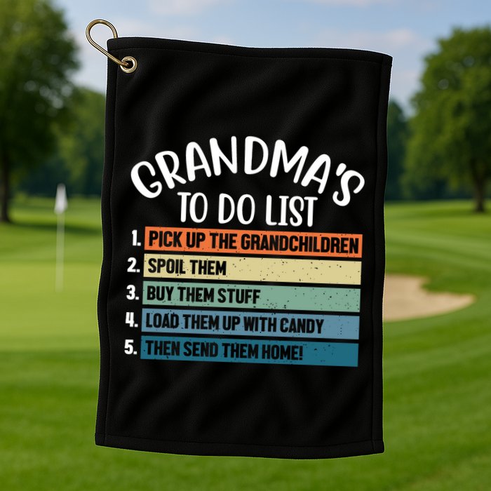 Grandma's To Do List Funny Cute Golf Towel
