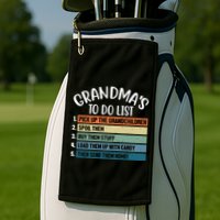 Grandma's To Do List Funny Cute Golf Towel