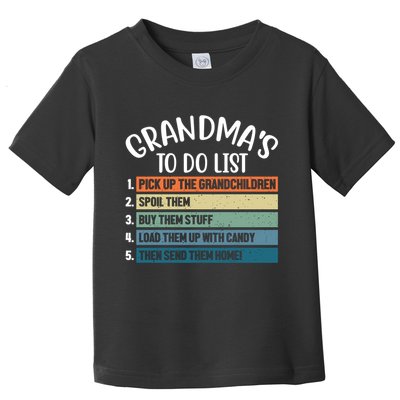 Grandma's To Do List Funny Cute Toddler T-Shirt
