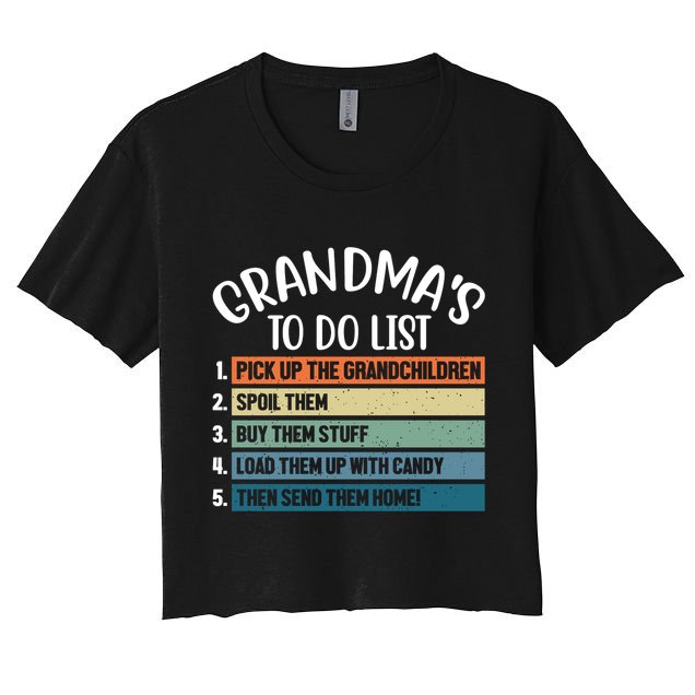 Grandma's To Do List Funny Cute Crop Top
