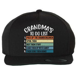 Grandma's To Do List Funny Cute Wool Snapback Cap