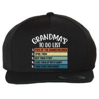 Grandma's To Do List Funny Cute Wool Snapback Cap