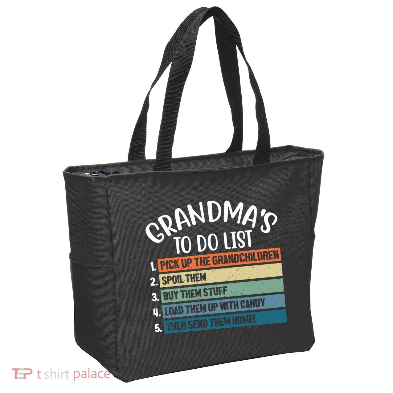 Grandma's To Do List Funny Cute Zip Tote Bag