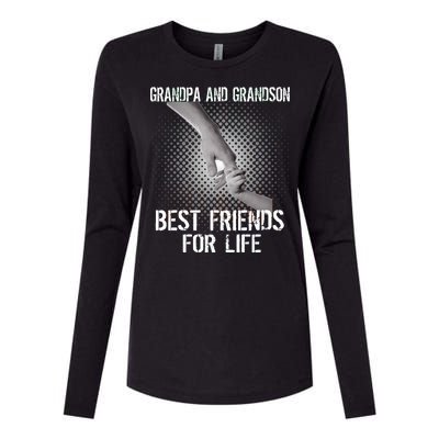 Grandpa And Grandson Best Friends For Life Womens Cotton Relaxed Long Sleeve T-Shirt