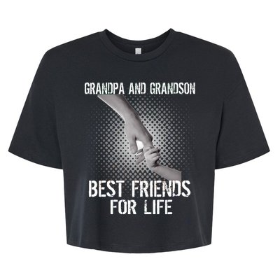 Grandpa And Grandson Best Friends For Life Bella+Canvas Jersey Crop Tee