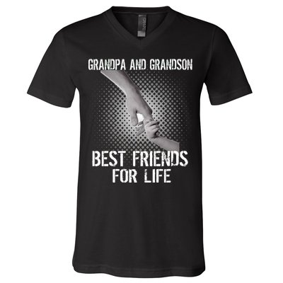 Grandpa And Grandson Best Friends For Life V-Neck T-Shirt