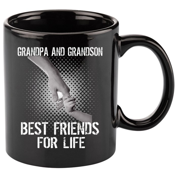 Grandpa And Grandson Best Friends For Life 11oz C Handle Ceramic Mug