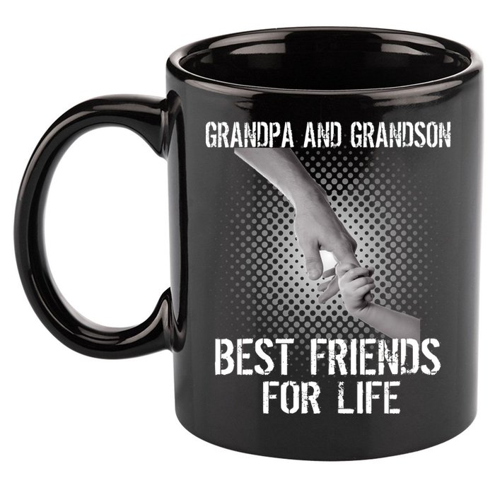 Grandpa And Grandson Best Friends For Life 11oz C Handle Ceramic Mug