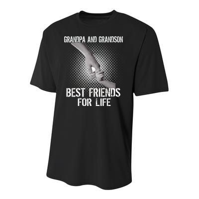 Grandpa And Grandson Best Friends For Life Youth Performance Sprint T-Shirt