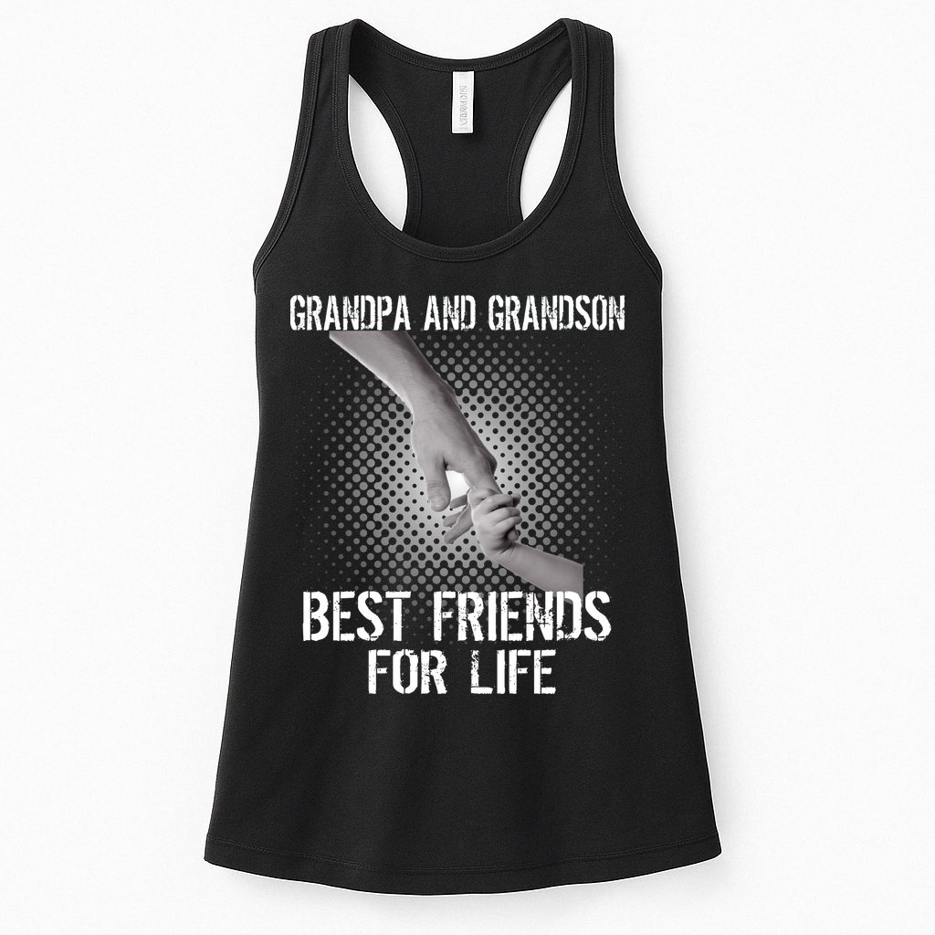 Grandpa And Grandson Best Friends For Life Womens Tank Top