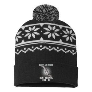 Grandpa And Grandson Best Friends For Life USA-Made Snowflake Beanie