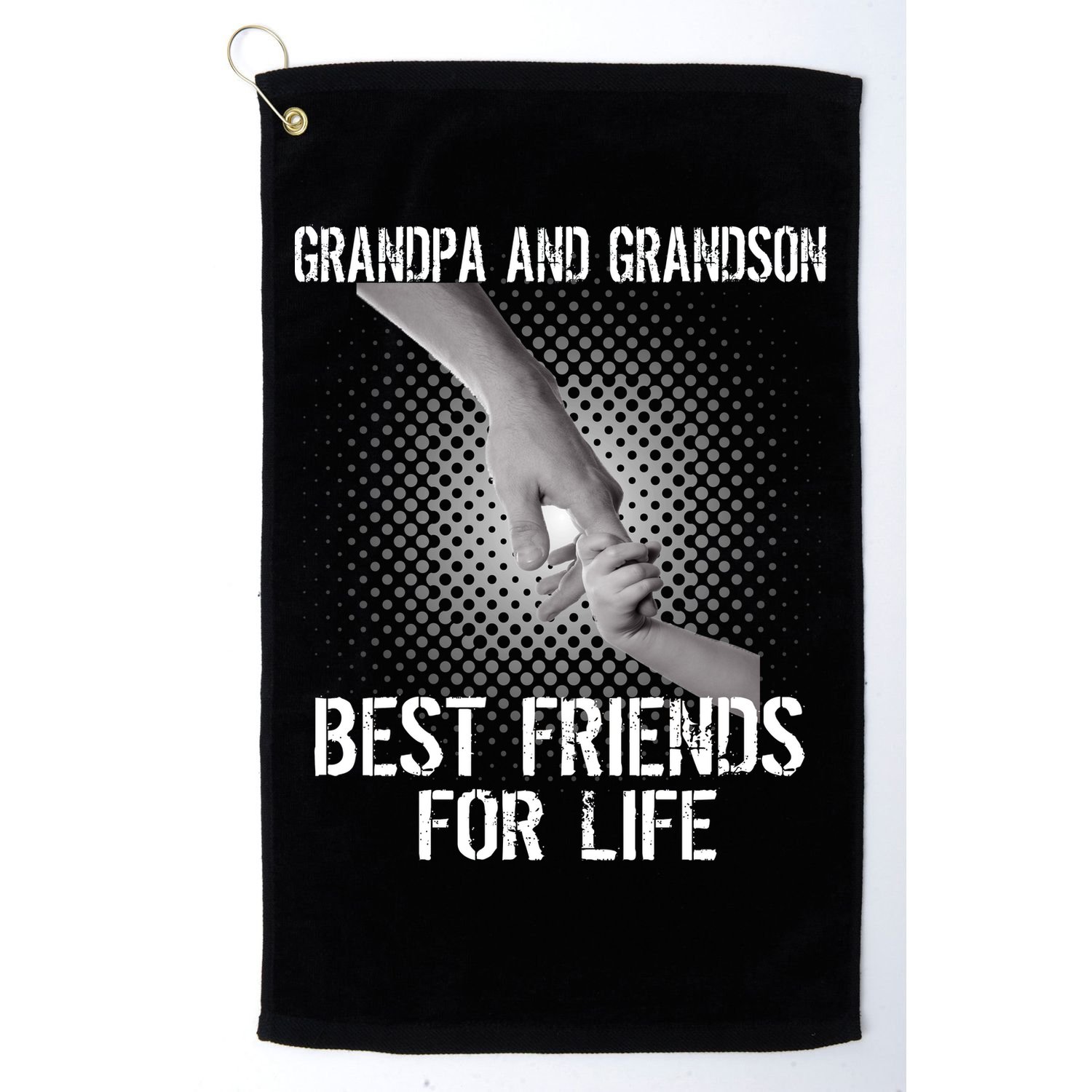 Grandpa And Grandson Best Friends For Life Golf Towel