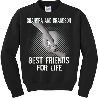 Grandpa And Grandson Best Friends For Life Kids Sweatshirt