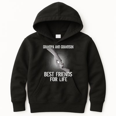 Grandpa And Grandson Best Friends For Life Kids Hoodie