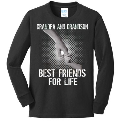 Grandpa And Grandson Best Friends For Life Kids Long Sleeve Shirt