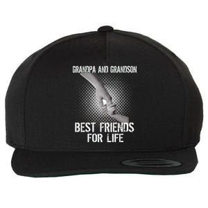 Grandpa And Grandson Best Friends For Life Wool Snapback Cap