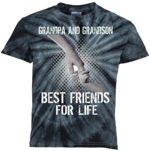 Grandpa And Grandson Best Friends For Life Kids Tie-Dye T-Shirt