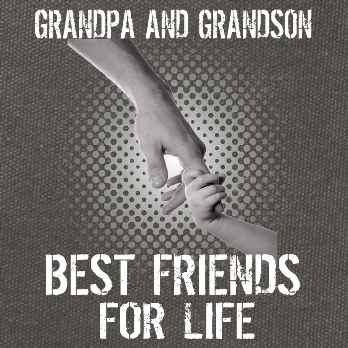 Grandpa And Grandson Best Friends For Life Cotton Canvas Backpack