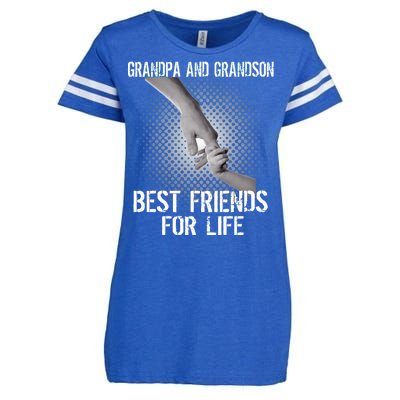 Grandpa And Grandson Best Friends For Life Enza Ladies Jersey Football T-Shirt