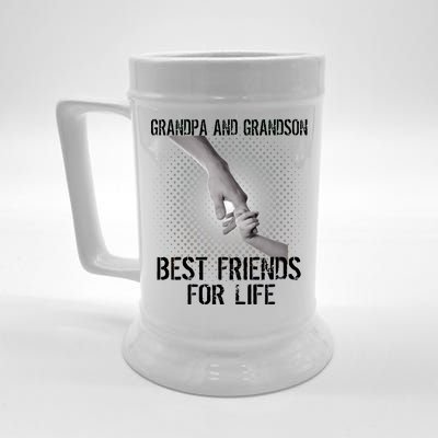 Grandpa And Grandson Best Friends For Life Beer Stein