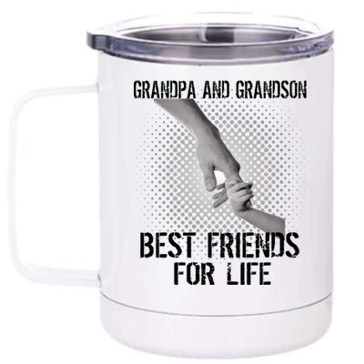 Grandpa And Grandson Best Friends For Life 12 oz Stainless Steel Tumbler Cup